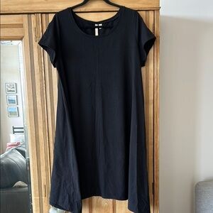 Pure Jill - J. Jill Black Short Sleeve Black T-Shirt Dress